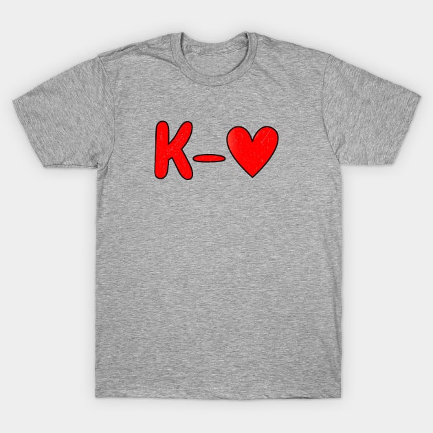 K Heart, K Love Korean Love T-Shirt by Traditional-pct